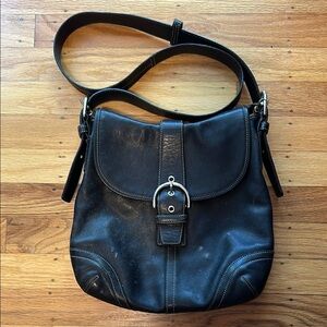 Black Leather Shoulder Bag